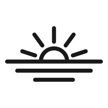 Sunset or sunrise icon. sun rise vector illustrationのイラスト素材