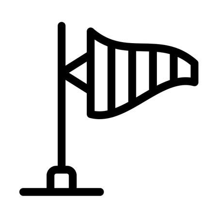 Wind Speed Flag icon. single flat vector illustrationのイラスト素材