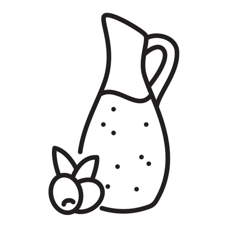 Olive oil linear icon. Extra virgin oil line symbol vector illustration.のイラスト素材