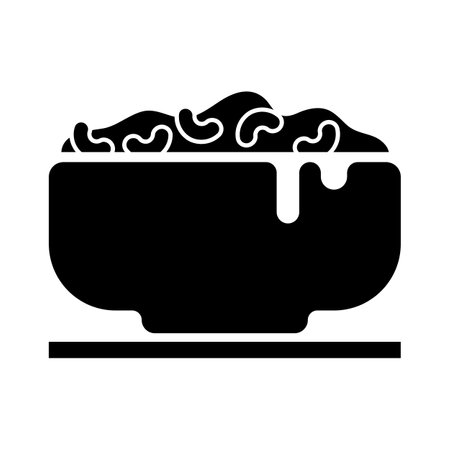 Macaroni with cheese icon. Melted cheese vector illustration.のイラスト素材