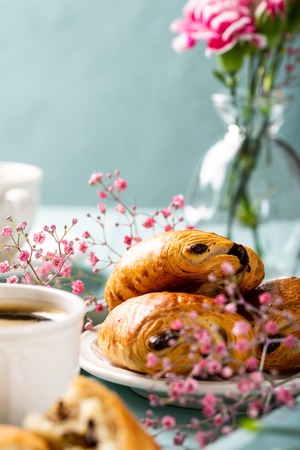 Mini fresh croissants bunの写真素材