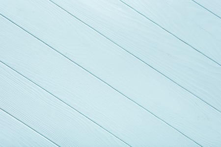 Blue, turquoise wooden plank background. Diagonal stripesの写真素材