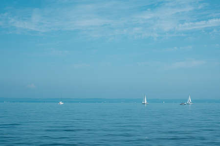 Bodensee lake view from Swiss coastの写真素材