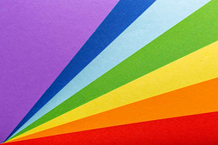 Paper rainbow colored rays stripes backgroundの写真素材