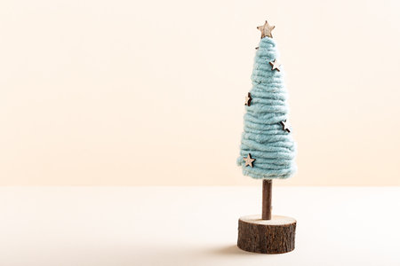 Festive composirion with christmas treeの写真素材