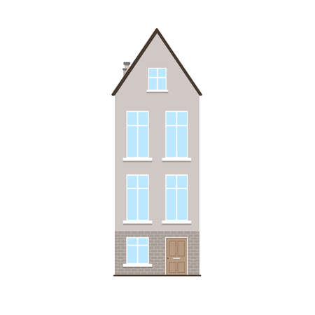 Vector illustration of house in the Dutch style.のイラスト素材