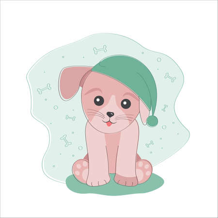 Poster with cute dogのイラスト素材