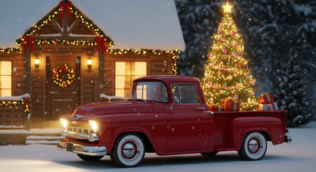 High-quality stock image of frozen lake with christmas lights, festive and creative Christmas theme, perfect for holiday projects, marketing, and seasonal designs.の素材