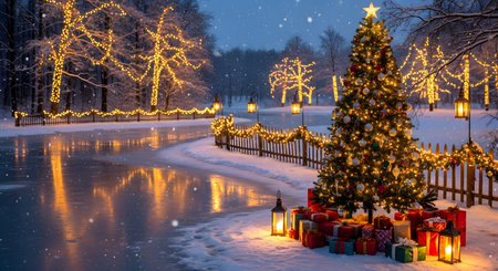 High-quality stock image of children playing in snow, festive and creative Christmas theme, perfect for holiday projects, marketing, and seasonal designs.の素材