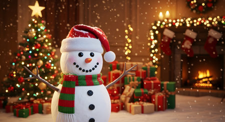 Wooden Cabin in Snowy Mountains. High-quality stock image of wooden cabin in snowy mountains, festive and creative Christmas theme, perfect for holiday projects, marketing, and seasonal designs.の素材