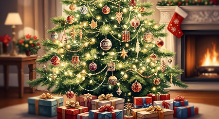 High-quality stock image of futuristic christmas cityscape, festive and creative Christmas theme, perfect for holiday projects, marketing, and seasonal designs.の素材