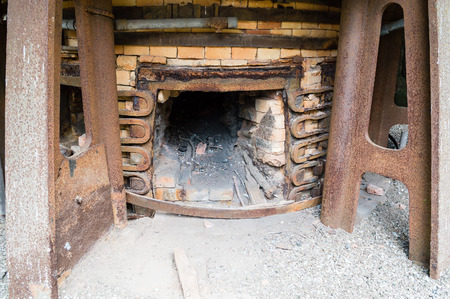 Detail from Klenshyttan and surrounding area  Klenshyttan is a typical Swedish peasant iron makers blast furnace founded in the beginning of the 17th century  Converted over the years up until late 19th century  Here the blast furnace のeditorial素材