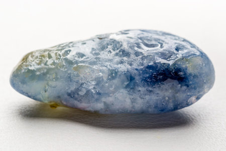 Raw, uncut and rough sapphire gemstone.
