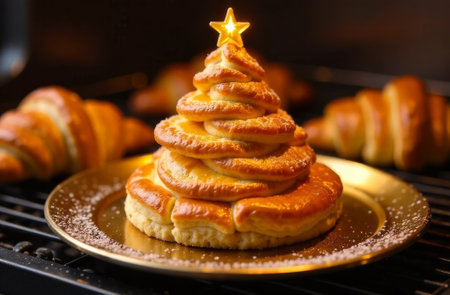 A delightful and festive pastry treat inspired by the joyous Christmas treeの素材