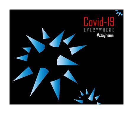 Pandemic continues, Keep social distanceのイラスト素材