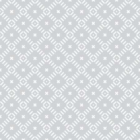 Geometric seamless pattern with repeating diamonds and crosses. Texture with intersecting dashed linesのイラスト素材