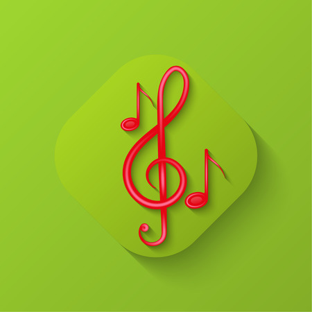Treble clef iconのイラスト素材