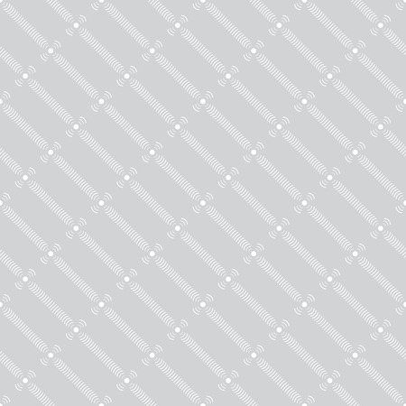 Seamless pattern. Diagonal geometric texture with dots and arcs. Repeated lines, stripes. Vector background. Monochrome. Backdrop. Web. Vector illustration for your designのイラスト素材