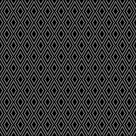 Seamless pattern. Classical geometric texture with the repeating dots, rhombuses. Monochrome. Backdrop. Web. Vector illustration for your designのイラスト素材