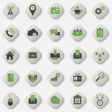 Set of universal office and organizational icons. Vector element of graphic designのイラスト素材