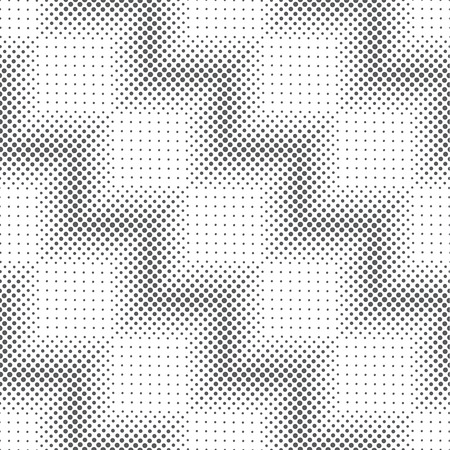 Seamless pattern. Classical abstarct textured background. Original simple texture with regularly repeating geometrical, shapes, dots, rhombuses, dotted zigzags. Vector element of graphic designのイラスト素材