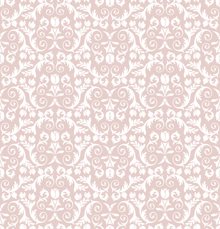 Vector seamless pattern. Luxury floral texture of Baroque or Damask style. Pattern can be used as a background, wallpaper or an element of decorationのイラスト素材