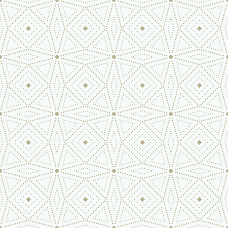 Seamless pattern. Abstract small textured background. Modern stylish texture consisting of small dots. Repeating elegant geometrical tiles with dotted rhombuses and triangles. Vector element of graphical designのイラスト素材