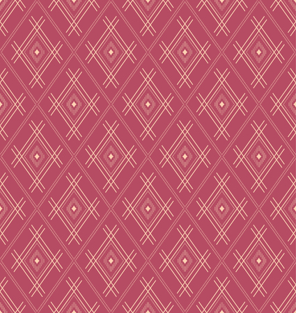 Seamless pattern. Vector abstract geometrical background. Modern stylish texture with thin lines. Regularly repeating elegant tiles with linear diamonds and rhombuses.のイラスト素材