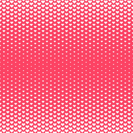 Seamless pattern. St. Valentine's Day halftone background. Modern stylish texture. Repeating grid...