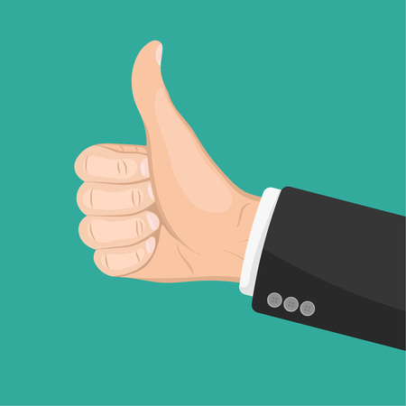 Realistic hand with thumbs up.のイラスト素材