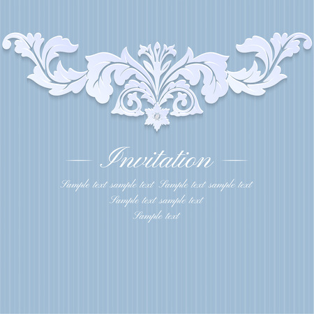 Stylish invitation card. Vintage greeting card. Vector element of graphic designのイラスト素材