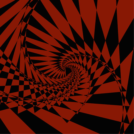 The abstract geometrical background expressing illusion of infinity. Vector illustration.のイラスト素材