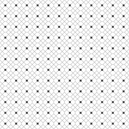Seamless pattern. Abstract geometric background. Simple elegant texture with thin lines. Regularly repeating geometrical grid with rhombus, hexagon, square. Vector element of graphical designのイラスト素材