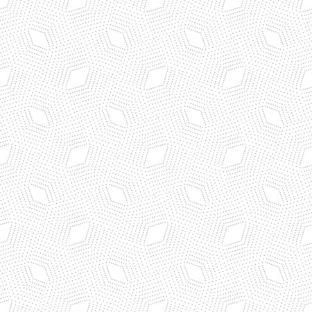 Seamless pattern. Modern stylish texture. Infinitely repeating small textured geometrical tiles consisting of dotted rhombuses, diamonds. Vector abstract halftone backgroundのイラスト素材