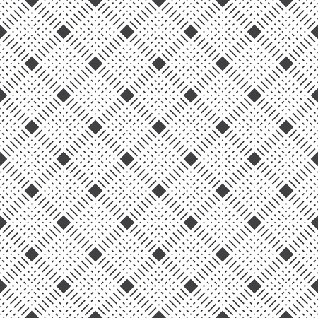 Vector seamless pattern. Abstract textured background. Modern stylish texture with regularly repeating rhombuses, thin dashed lines. Contemporary designのイラスト素材