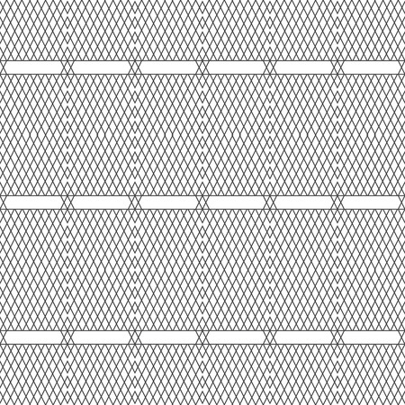 Vector seamless pattern. Modern stylish texture with thin lines which form regularly repeating tiled rhombus linear grid with outline diamonds and hexagons. Abstract geometric backgroundのイラスト素材