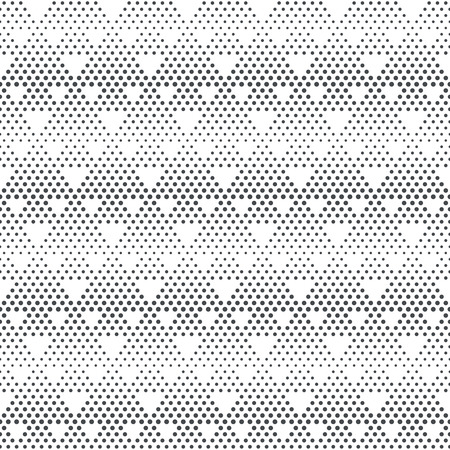 Vector seamless pattern. Stylish modern texture with constant repetition classical geometrical shapes, small dots, dotted halftone triangles. Contemporary designのイラスト素材
