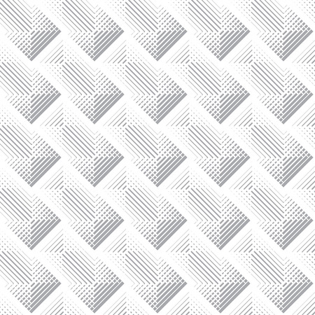 Vector seamless pattern. Regularly repeating original creative texture with striped triangles, thin lines. Abstract geometrical background. Trendy designのイラスト素材