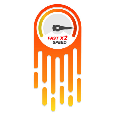 Illustration of speedometer scale, Concept of speed and acceleration graphic design.のイラスト素材