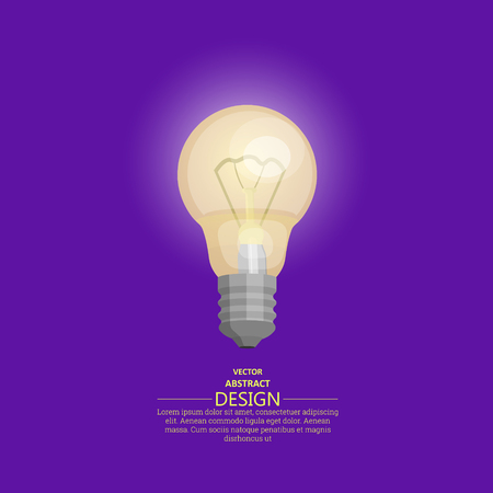 Shining bulb, idea concept illustration.のイラスト素材