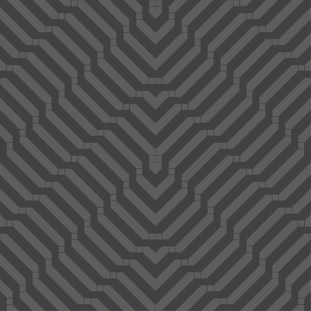 Vector seamless pattern. Abstract textured background. Modern stylish geometrical texture with repeating zigzag curved strips.のイラスト素材