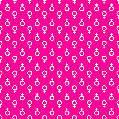 seamless pattern. Stylish repeating texture with female gender signs.のイラスト素材