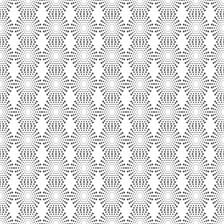 Seamless pattern.Modern stylish texture with regularly repeating geometrical shapes, small dots, dotted hexagons, rhombuses, diamonds. Vector element of graphical designのイラスト素材