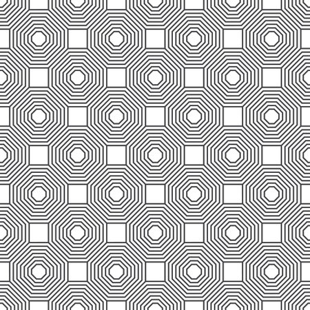 Seamless pattern. Modern stylish texture. Regularly repeating linear polygons, squares. Vector...
