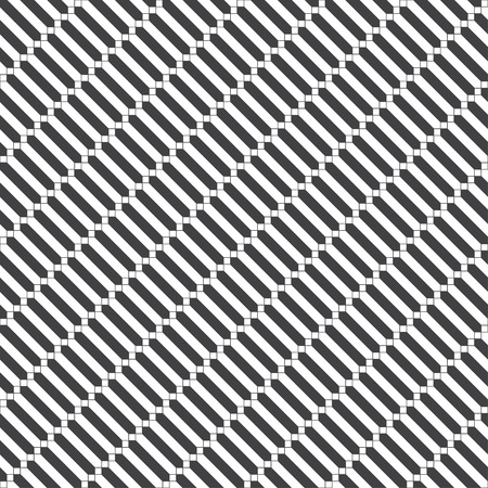 Seamless pattern. Modern elegant diagonal geometrical texture. Regularly repeating hexagons, squares. Vector element of graphical designのイラスト素材
