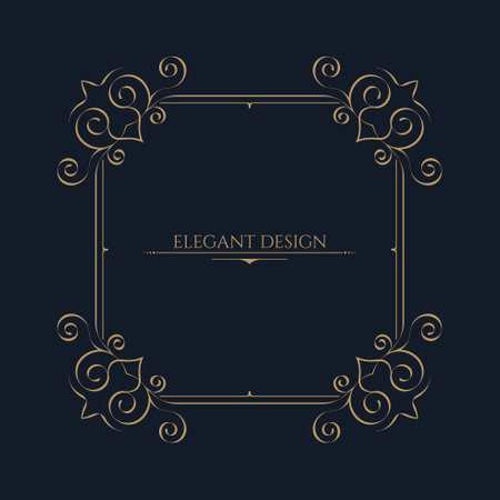 Monogram line vintage frame. Greeting cards. Wedding invitations. Retro style. Vector logo template, labels and badgesのイラスト素材