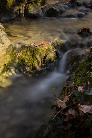 long exposure river stream waterfallの写真素材