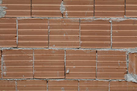cemented red brick textureの写真素材