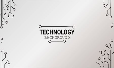 digital technology banner background with lines and circle concept. minimalis and modern design, abstract tech, illustration vector for graphic design.のイラスト素材