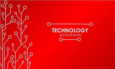 digital technology banner background with lines and circle concept. minimalis and modern design, abstract tech, illustration vector for graphic designのイラスト素材